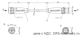 Соединительный кабель Balluff BCC M415-M415-3A-313-PX0534-015 - Соединительный кабель Balluff BCC M415-M415-3A-313-PX0534-015