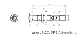 Емкостной датчик уровня Balluff BCS M12B4E2-NOC80H-S04K - Емкостной датчик уровня Balluff BCS M12B4E2-NOC80H-S04K