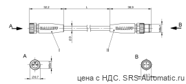 Соединительный кабель Balluff BCC M313-M313-30-300-VX8334-020 - Соединительный кабель Balluff BCC M313-M313-30-300-VX8334-020