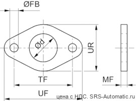 Aventics Фланцевое крепление, Cерия MF8 – 3322010000 - Aventics Фланцевое крепление, Cерия MF8 – 3322010000