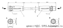 Соединительный кабель Balluff BCC M415-M415-3A-344-PS75N6-100 - Соединительный кабель Balluff BCC M415-M415-3A-344-PS75N6-100