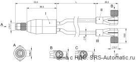 Y-образный распределитель Balluff BCC W314-W323-W323-U2050-006 - Y-образный распределитель Balluff BCC W314-W323-W323-U2050-006