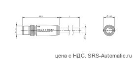 Разъем с кабелем Balluff BCC W414-0000-2A-003-BW8434-050 - Разъем с кабелем Balluff BCC W414-0000-2A-003-BW8434-050