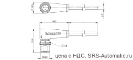 Разъем с кабелем Balluff BCC M424-0000-2A-003-VX8434-020 - Разъем с кабелем Balluff BCC M424-0000-2A-003-VX8434-020