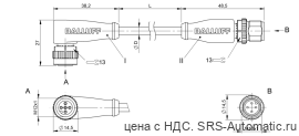 Соединительный кабель Balluff BCC M425-M414-3A-304-EX44T2-090 - Соединительный кабель Balluff BCC M425-M414-3A-304-EX44T2-090