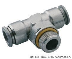 S02670618 6mm - 1/8" Bspp Swivel Tee Mal - S02670618 6mm - 1/8" Bspp Swivel Tee Mal