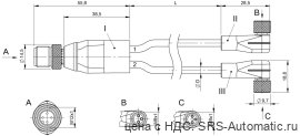 Y-образный распределитель Balluff BCC W414-W323-W323-U2049-003 - Y-образный распределитель Balluff BCC W414-W323-W323-U2049-003