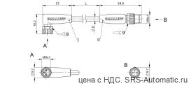 Соединительный кабель Balluff BCC M323-M313-30-602-PX43T2-010 - Соединительный кабель Balluff BCC M323-M313-30-602-PX43T2-010