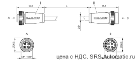 Соединительный кабель Balluff BCC A314-A314-30-304-PX04A5-400 - Соединительный кабель Balluff BCC A314-A314-30-304-PX04A5-400