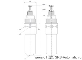 Aventics Регулирующий клапан с фильтром, Cерия MH1-FRE – R432034666 - Aventics Регулирующий клапан с фильтром, Cерия MH1-FRE – R432034666