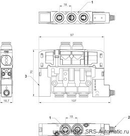 Aventics 5/2-пневмораспределитель, Cерия ES05 – R422103856 - Aventics 5/2-пневмораспределитель, Cерия ES05 – R422103856