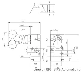 Пневмораспределитель рычажный 90° 01v l0 7 pc 03 - Пневмораспределитель рычажный 90° 01v l0 7 pc 03