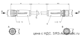 Соединительный кабель Balluff BCC M418-M418-3A-342-PX0825-020 - Соединительный кабель Balluff BCC M418-M418-3A-342-PX0825-020