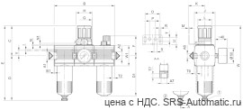 Aventics Блок подготовки воздуха, 3-х секционный, Cерия NL4-ACT – 0821300553 - Aventics Блок подготовки воздуха, 3-х секционный, Cерия NL4-ACT – 0821300553