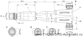 Y-образный распределитель Balluff BCC M414-M425-M425-U2068-028 - Y-образный распределитель Balluff BCC M414-M425-M425-U2068-028