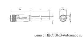 Разъем с кабелем Balluff BCC M415-0000-1A-043-PS0534-300 - Разъем с кабелем Balluff BCC M415-0000-1A-043-PS0534-300