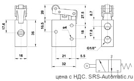 Короткий рычаг с роликом - пружинный возврат 03v r0 3 nc 02 - Короткий рычаг с роликом - пружинный возврат 03v r0 3 nc 02