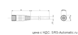 Разъем с кабелем Balluff BCC M61L-0000-10-022-PX0LP4-250 - Разъем с кабелем Balluff BCC M61L-0000-10-022-PX0LP4-250