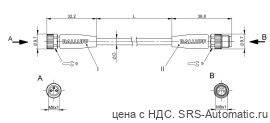 Соединительный кабель Balluff BCC M313-M314-30-300-PX0334-003 - Соединительный кабель Balluff BCC M313-M314-30-300-PX0334-003