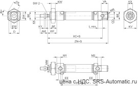 Aventics Мини-цилиндры, Cерия CSL-RD – R480651383 - Aventics Мини-цилиндры, Cерия CSL-RD – R480651383