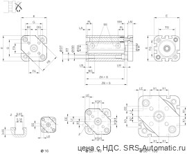 Aventics Компактный цилиндр ISO 21287, Cерия CCI – R422001344 - Aventics Компактный цилиндр ISO 21287, Cерия CCI – R422001344