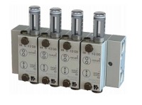 5N.DF1.02.BSP - Распределитель двухлинейной смазки (серия 5N), 1 см3/цикл, 2 секции (4 выхода), вход G3/8", выходы G1/4"