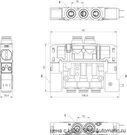 Aventics 2х3/2-пневмораспределитель, Cерия ES05 -inch – R422103861 - Aventics 2х3/2-пневмораспределитель, Cерия ES05 -inch – R422103861