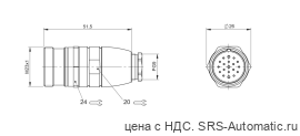 Разъем Balluff BCC M67L-0000-20-000-54XLA0-000 - Разъем Balluff BCC M67L-0000-20-000-54XLA0-000