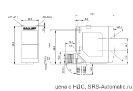 Оптический датчик Balluff BOS 23K-PA-RR10-SA1-S4S - Оптический датчик Balluff BOS 23K-PA-RR10-SA1-S4S
