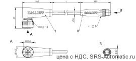 Соединительный кабель Balluff BCC M425-M313-3F-300-PX0334-050 - Соединительный кабель Balluff BCC M425-M313-3F-300-PX0334-050