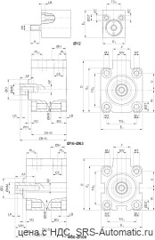 Aventics Короткоходный цилиндр, Cерия KHZ – 0822010525 - Aventics Короткоходный цилиндр, Cерия KHZ – 0822010525