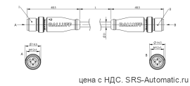 Соединительный кабель Balluff BCC M414-M414-6D-366-EX64N9-400 - Соединительный кабель Balluff BCC M414-M414-6D-366-EX64N9-400