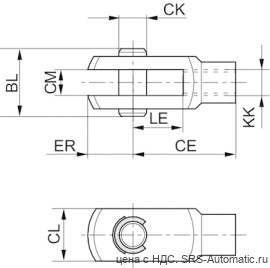 Aventics Вилкообразная головка с предохранительной шайбой, Cерия AP2 – 3590502000 - Aventics Вилкообразная головка с предохранительной шайбой, Cерия AP2 – 3590502000