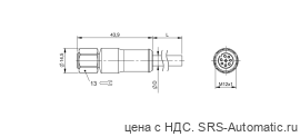 Разъем с кабелем Balluff BCC S4B8-0000-1A-045-YX8825-150-C009 - Разъем с кабелем Balluff BCC S4B8-0000-1A-045-YX8825-150-C009