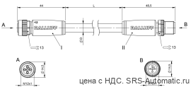 Соединительный кабель Balluff BCC M414-M414-3T-304-PX04A5-150 - Соединительный кабель Balluff BCC M414-M414-3T-304-PX04A5-150