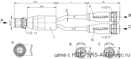 Y-образный распределитель Balluff BCC M415-M415-M415-U2093-002 - Y-образный распределитель Balluff BCC M415-M415-M415-U2093-002