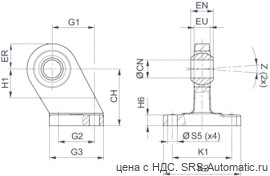 Aventics Кронштейн подшипника, Cерия CS7 – 1827001785 - Aventics Кронштейн подшипника, Cерия CS7 – 1827001785