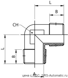 Соединение угловое с нар. Резьбой - cw510l 05000 00 89 03 00 - Соединение угловое с нар. Резьбой - cw510l 05000 00 89 03 00