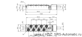 Распределительная коробка Balluff BPI 8M303N-5K-B0-KPXA0-050 - Распределительная коробка Balluff BPI 8M303N-5K-B0-KPXA0-050