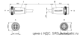 Соединительный кабель Balluff BCC A314-A314-30-304-EX44W6-070 - Соединительный кабель Balluff BCC A314-A314-30-304-EX44W6-070