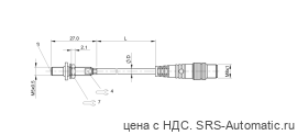 Индуктивный датчик Balluff BES M05ED-PSD08B-BP00,3-GS49-R03 - Индуктивный датчик Balluff BES M05ED-PSD08B-BP00,3-GS49-R03