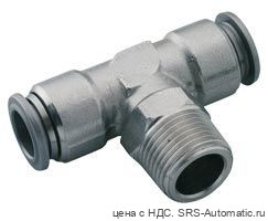 S01670628 6mm - 1/4" Bspt Swivel Tee Mal - S01670628 6mm - 1/4" Bspt Swivel Tee Mal