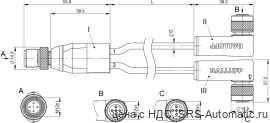 Y-образный распределитель Balluff BCC W414-W425-W425-U2046-003 - Y-образный распределитель Balluff BCC W414-W425-W425-U2046-003