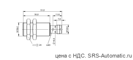 Индуктивный датчик Balluff BES M18MF-GSC70B-S04G-U - Индуктивный датчик Balluff BES M18MF-GSC70B-S04G-U