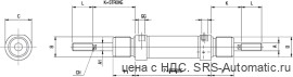 Двустороннего действия, амортизированный, с магнитным кольцом и двусторонним штоком ml 020 0250 - Двустороннего действия, амортизированный, с магнитным кольцом и двусторонним штоком ml 020 0250