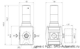 Aventics Регулирующий клапан, Cерия AS2-RGS-…-E11 – R412006099 - Aventics Регулирующий клапан, Cерия AS2-RGS-…-E11 – R412006099