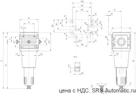 Aventics Фильтр, Cерия NL6-FLS – 0821303807 - Aventics Фильтр, Cерия NL6-FLS – 0821303807