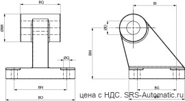 Крышка с шарнирной втулкой - алюминий серия w  vas 080 - Крышка с шарнирной втулкой - алюминий серия w  vas 080