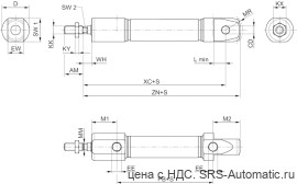 Aventics Мини-цилиндры, Cерия CSL-RD – R412020511 - Aventics Мини-цилиндры, Cерия CSL-RD – R412020511