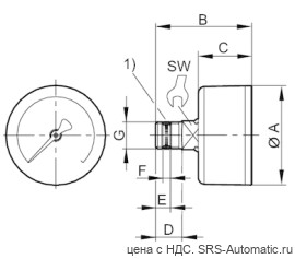 Aventics Манометры, Cерия PG1-SAS – R412004416 - Aventics Манометры, Cерия PG1-SAS – R412004416